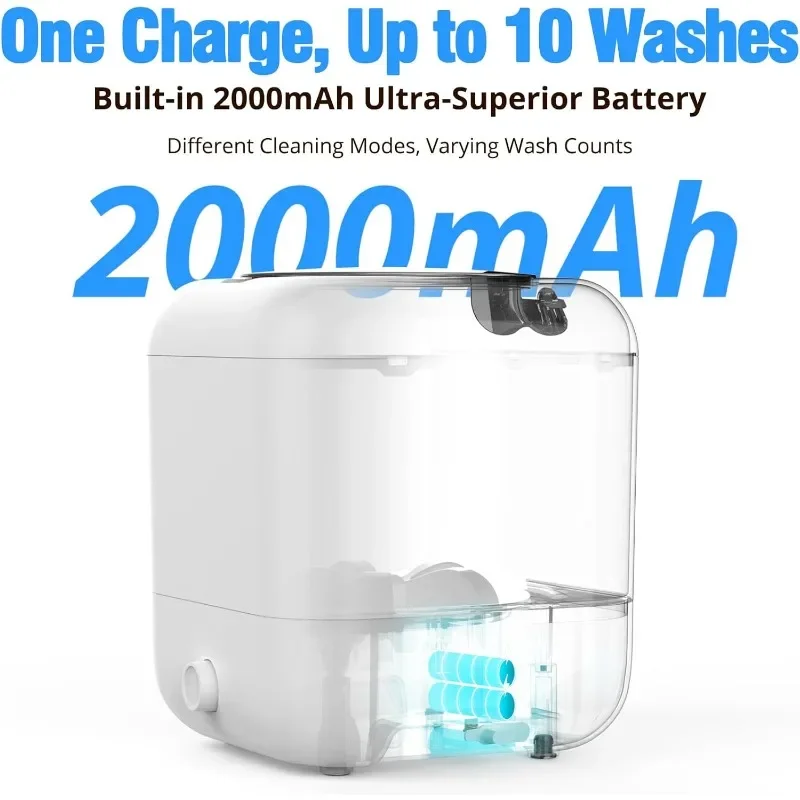 ELVASO 충전식 휴대용 세탁기, 아기 옷, 속옷, 캠핑, RV 여행에 적합