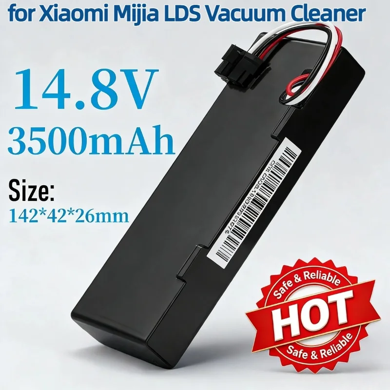 4000mAh 14,4V robotbatterij met hoge capaciteit – vervangend reserveaccessoire, voor Wyze WVCR200S 200S & Xiaomi Mop Pro P Mijia 2S