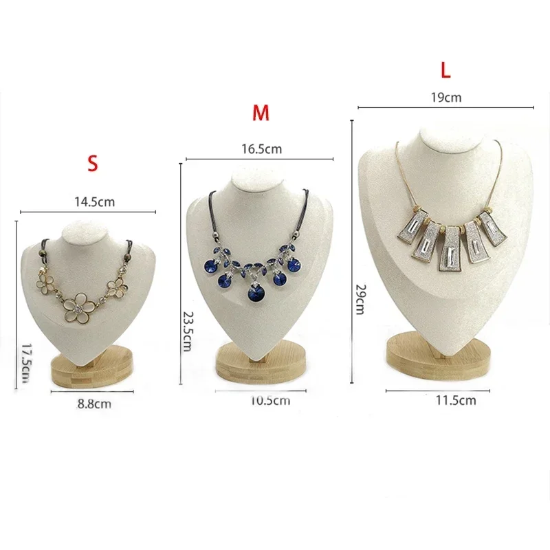 Tre Cổ Đỡ Mặt Dây Chuyền Hiển Thị Trang Sức Giá Đỡ Jewellry Hình Nộm Áo Ngực Cổ Cửa Sổ Hiển Thị Trang Sức Màn Hình Hiển Thị