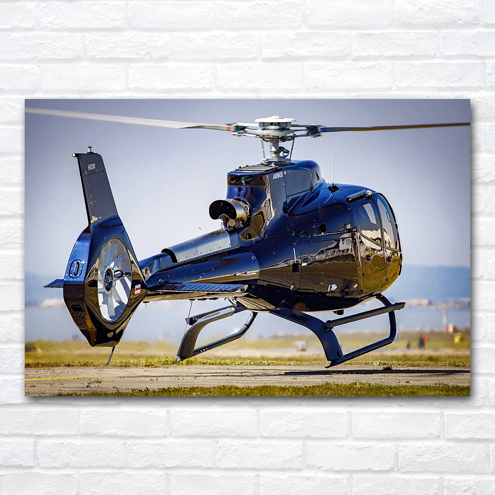 Airbus H130 Helicopter Canvas Painting Aircraft Poster Home Decor Custom Wall Art Picture For Bedroom Living Room