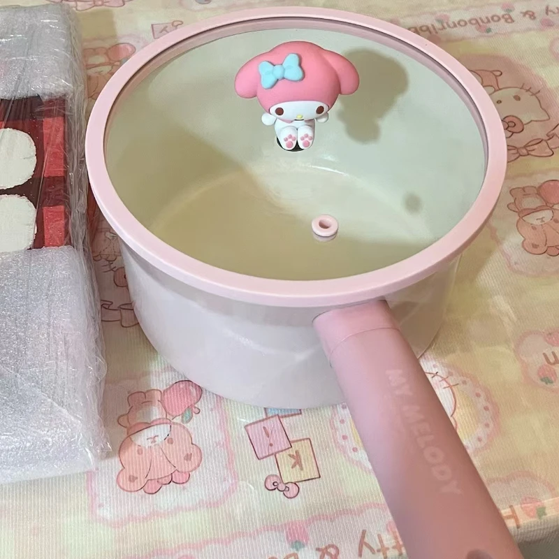 

Sanrio My Melody мультяшный милый горячий горшок для домашнего использования, жарка, кипячение, пропаривание, встроенная многофункциональная кухонная утварь, горшок для лапши, подарок