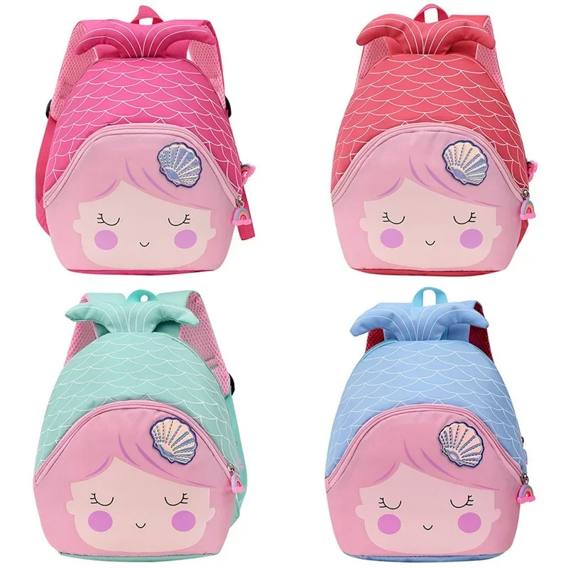 Kindergarten Pailletten Prinzessin Kleinkind Rucksack Cartoon Fischschwanz Rucksäcke für Kinder niedlichen Meerjungfrau Kinder Schult asche Geldbörse Mädchen