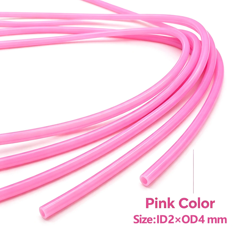 1/2/3/5/10M Flexible Flexible Food-Grade Pink Silicone Tube ID2mm OD4mm High Temp Silicone Hose