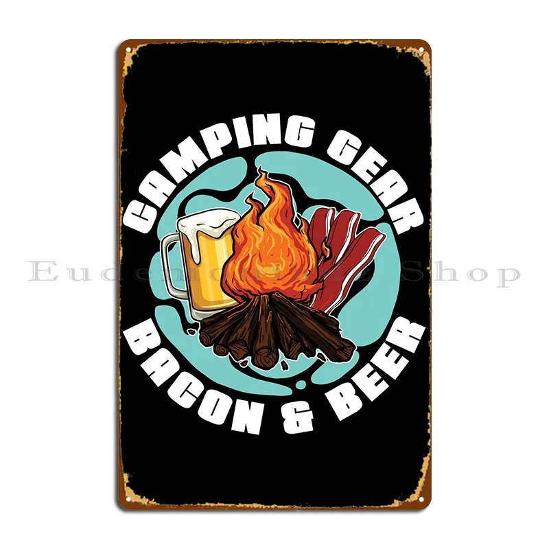 Bacon Pork Metal Plaque Poster Party Painting Wall Mural Customize Bar Tin Sign Poster