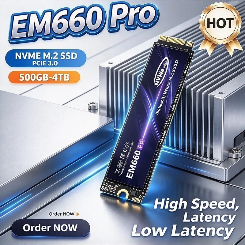 EM660 Pro M.2 SSD Hard Disk 500GB 1TB 2TB 4TB, High Speed NVMe M2 PCIe 3.0 Internal Solid State Drive For Laptop Desktop PC