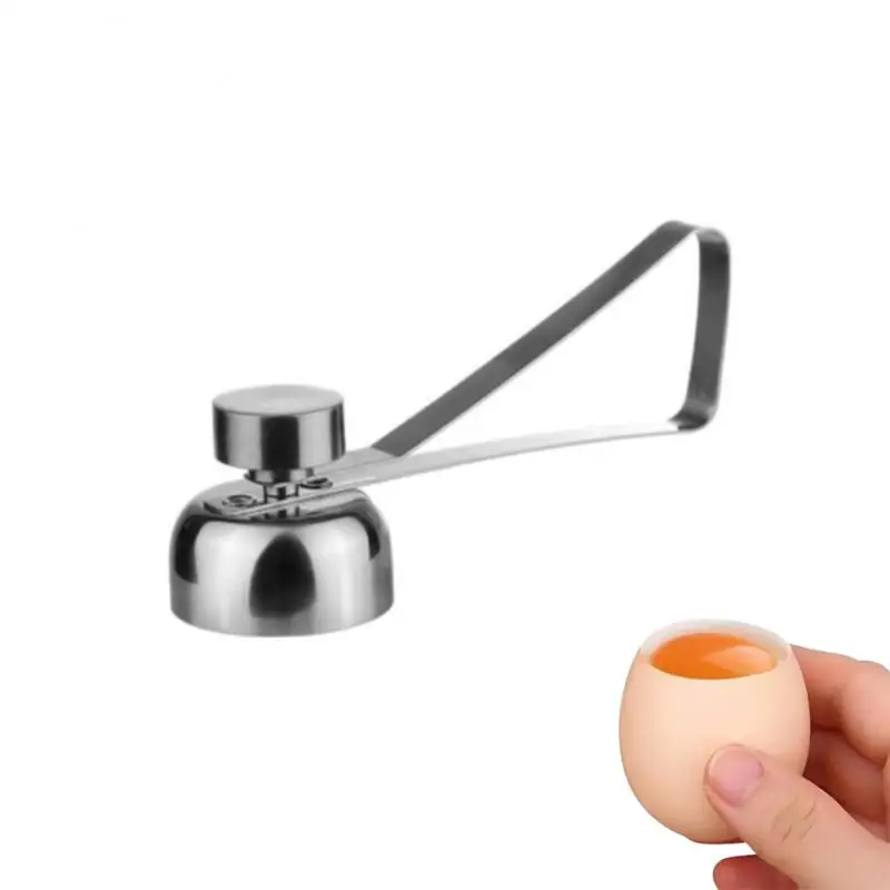 Towayer 304 Metal Egg Eggshell Opener Eggshell Cutter Double Head Egg Topper Shell Opener Boiled Raw Egg Creative Kitchen Tools