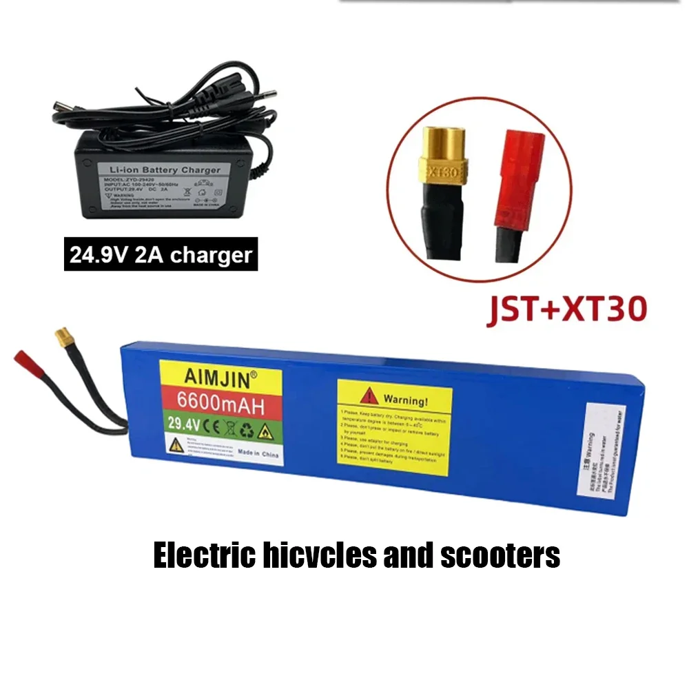 29.4V 6600mAh Lithium Ion Battery 7s2p battery pack 18650 Battery