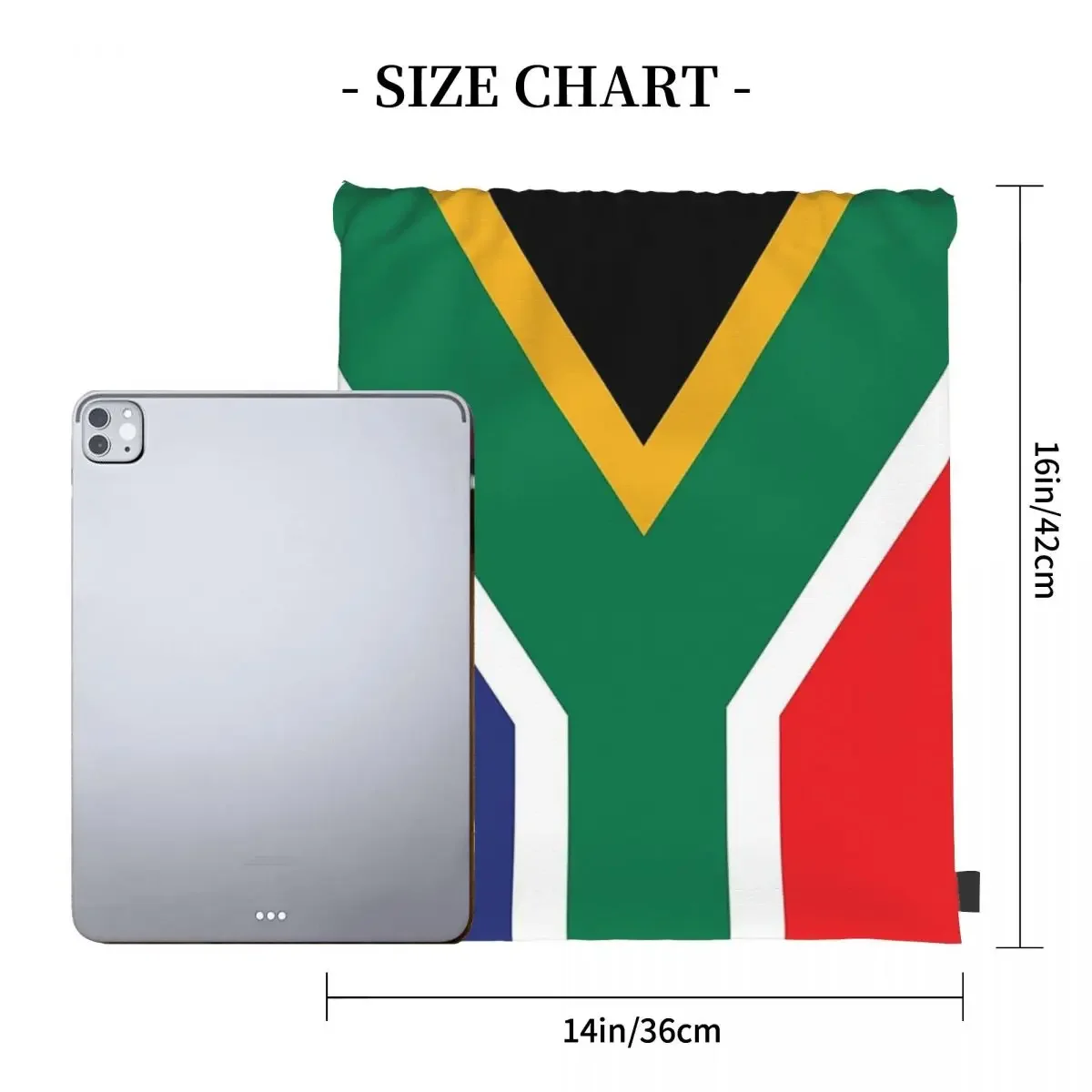 South Africa Flag Backpacks Fashion Portable Drawstring Bags Drawstring Bundle Pocket Shoes Bag BookBag For Travel Students