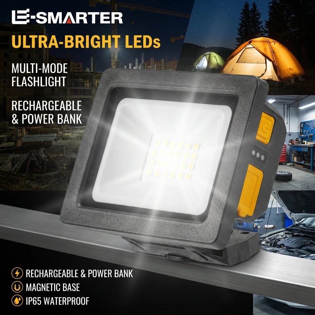 Multifunctional COB Work Lamp/ Mini Keychain LED Light USB Rechargeable LED Flashlight Rotate Bracket Portable Pocket Light W897