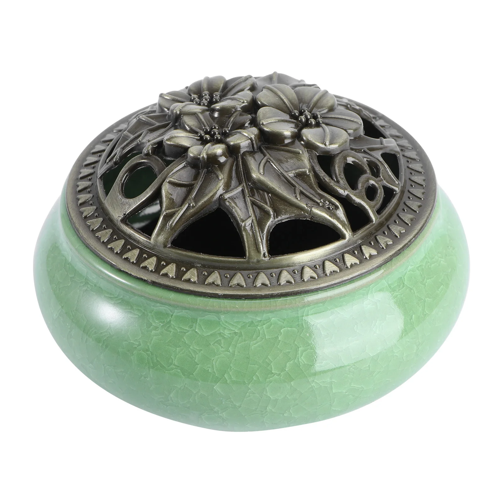 

Traditional Incense Burner Stick Holder Long-lasting Ceramic Ash Tray Decorative