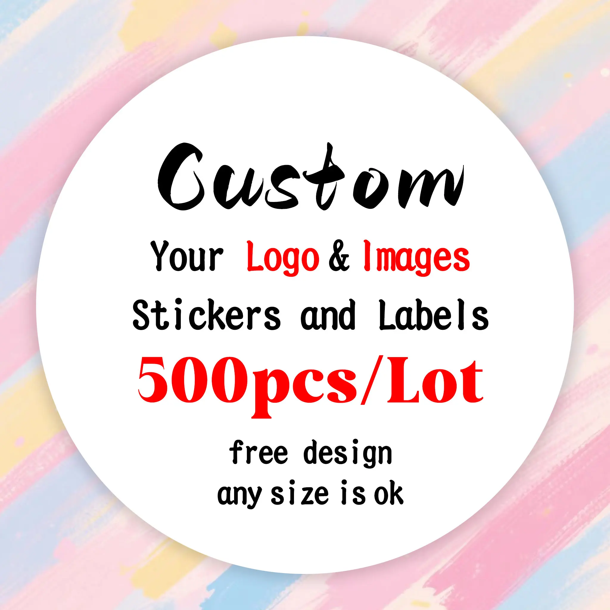 

Custom Stickers - Design Personalized Adhesive Labels for Gift Wrapping, Packaging, Water Bottle, Laptop, and more,Waterproof