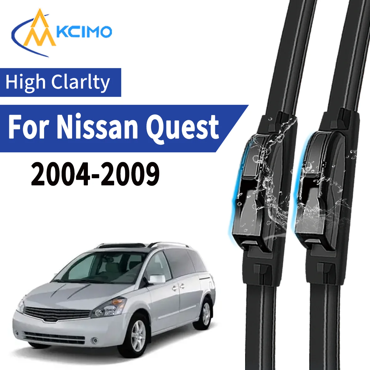 

2pcs Car Front Wiper Blades For Nissan Quest 2004-2009 Windscreen Windshield Wipers Silent Rubber Auto Accessories Replacemen