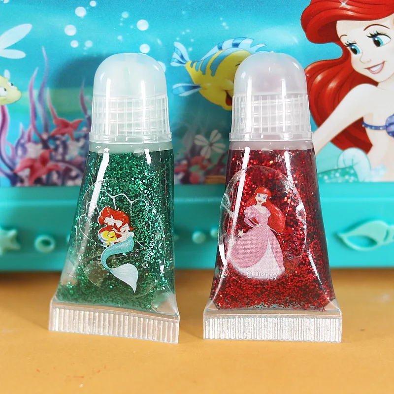 Disney-Girls' Mermaid Princess Cosméticos Maquiagem Set com caixa original, cosméticos polonês, beleza, crianças, presente de Natal