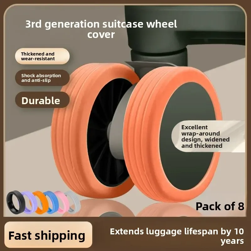 

Silent Rubber Protective Cover for Luggage Wheels Travel Suitcase Silicone Roller Bag Accessories Replacement Universal Wheel