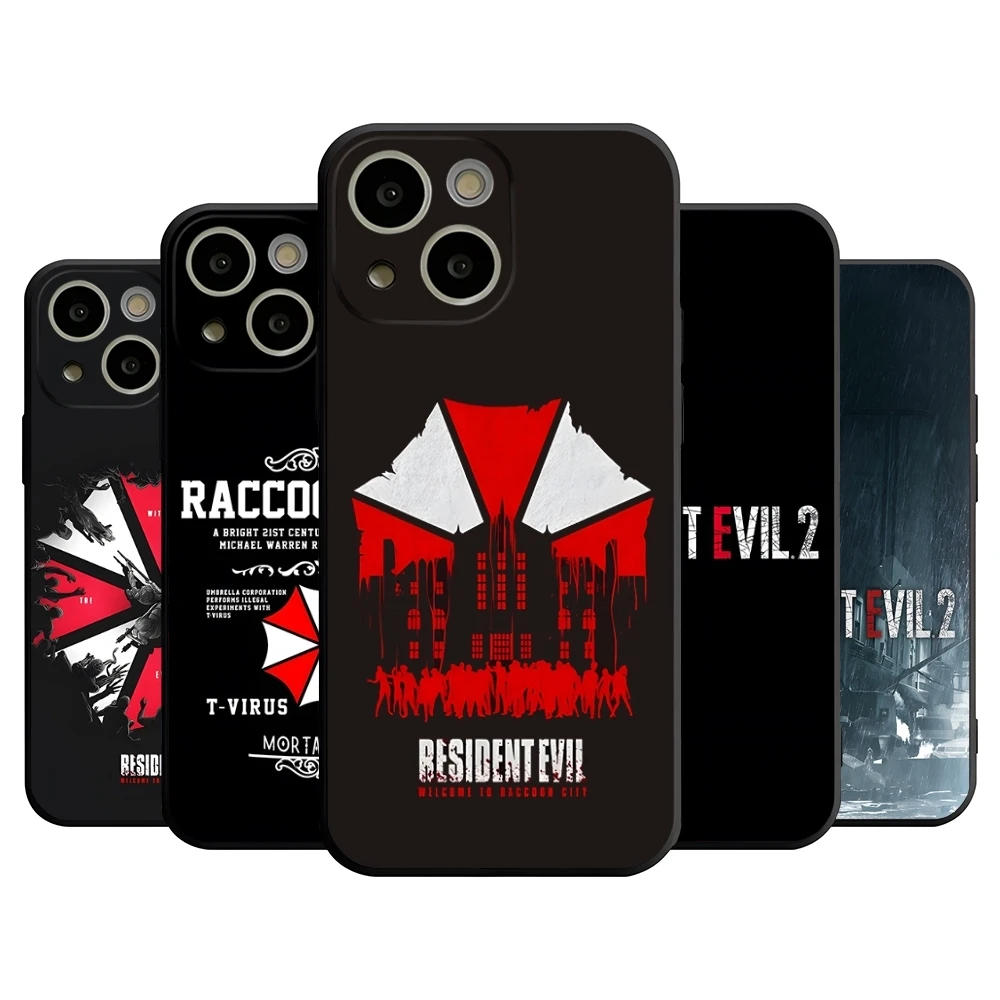 R-RESIDENT GAME EVILS Phone Case For 14 Pro Max For Apple Iphone 15 Po Marx 12 Mini 11 13 Pro Xr X Xs 8 7 Plus Back Cover