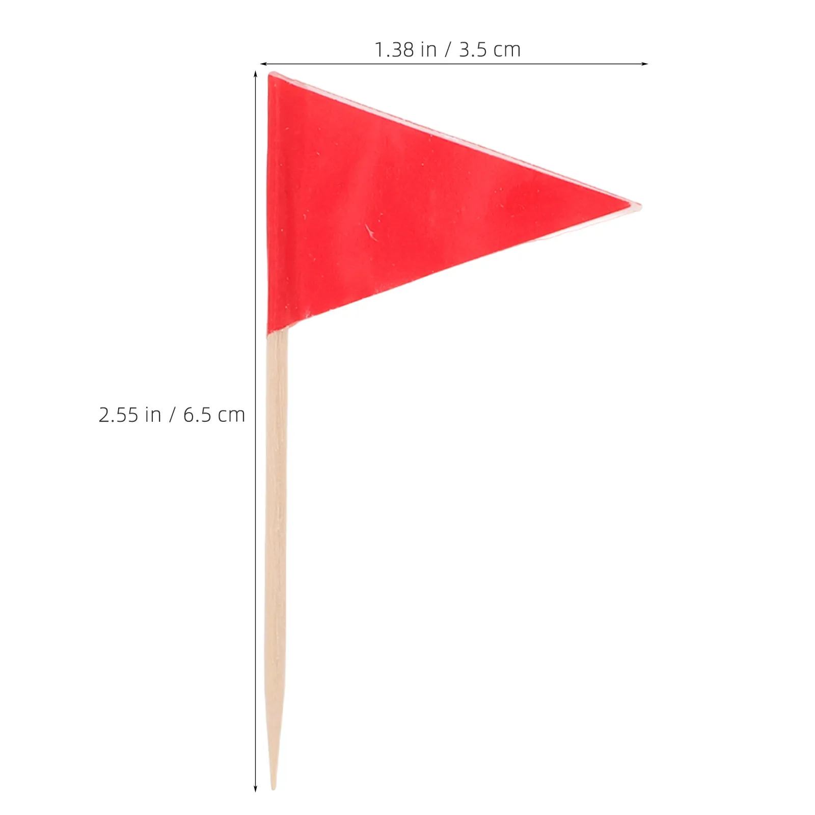 200Pcs Small Blank Toothpick Flags Vivid Fade-Resistant Paper Triangle Flags for Cake Decorating Dessert Displays Appetizer