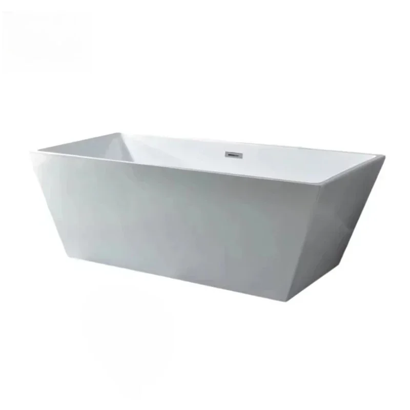 

Bathroom Acrylic White 1.7 Meters Soaking Freestanding Bathtub For 1 Person