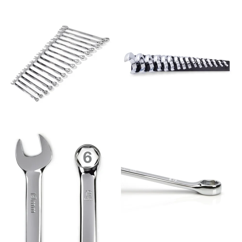 

Наборы ручных инструментов, 16 шт., метрический 6-точечный набор комбинированных ключей, высококачественный набор инструментов для ремонта и обслуживания автомобилей, прочный