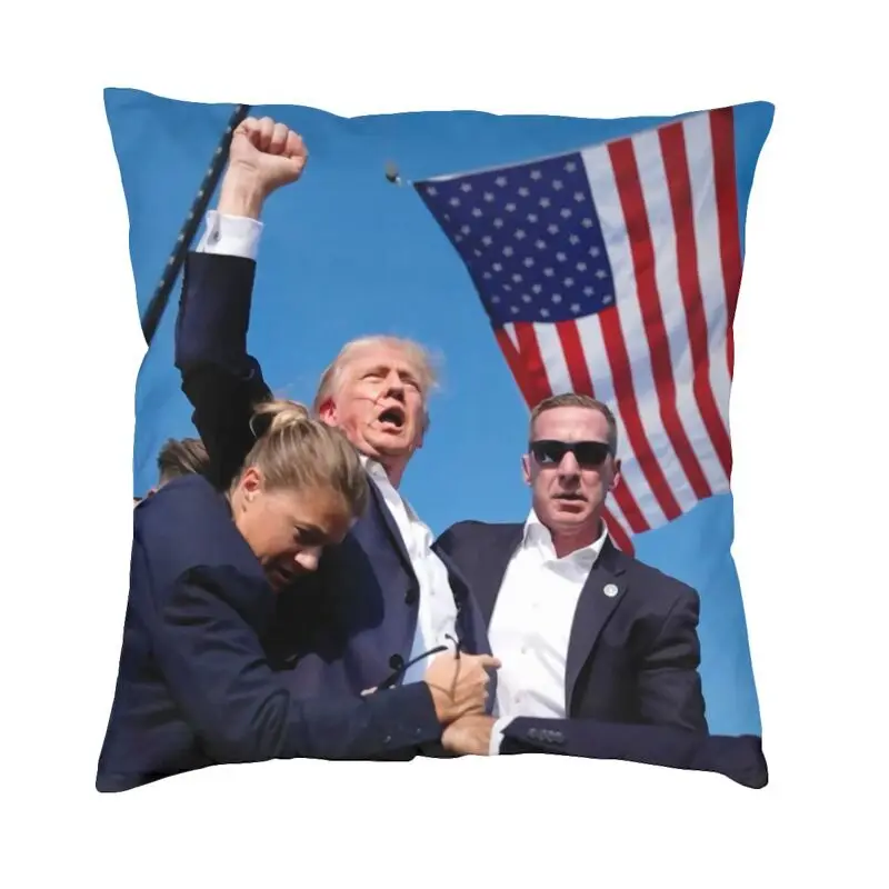 

Custom Luxury Trump 2024 Cushion Covers Velvet America USA Flag Throw Pillow Case for Sofa Car Square Pillowcase Decoration