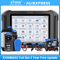 XTOOL X100 MAX2 Full Set Car Key Programmer J2534 Programming ECU Coding IMMO Key programming Key Generation Tool Topology Map