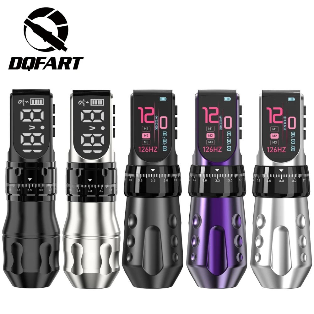 DQFART New T9&T9Pro Removable Battery Led Digltal Display Electric Wireless Tattoo Machine Pen Tattoo Artists Body Art Creative