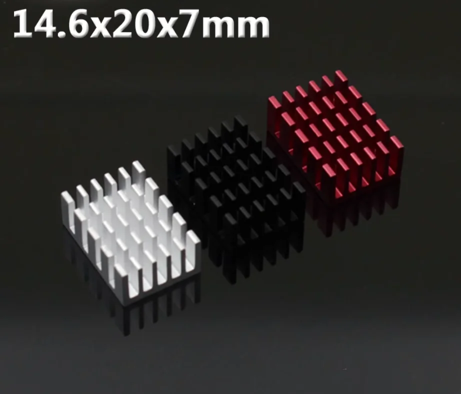 

10pcs 14.6x20x7mm heatsink aluminum alloy heat sink router MOS video memory heat sink multi-color option radiator