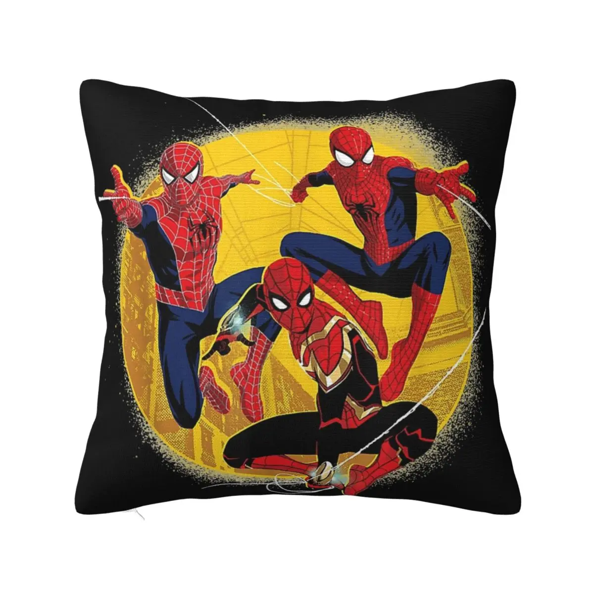 멋진 스파이더 맨 슈퍼 영웅 베개 커버 Merch 소프트 쿠션 커버 만화 던지기 베개 커버 침대 장식 지퍼가 달린 여러 크기