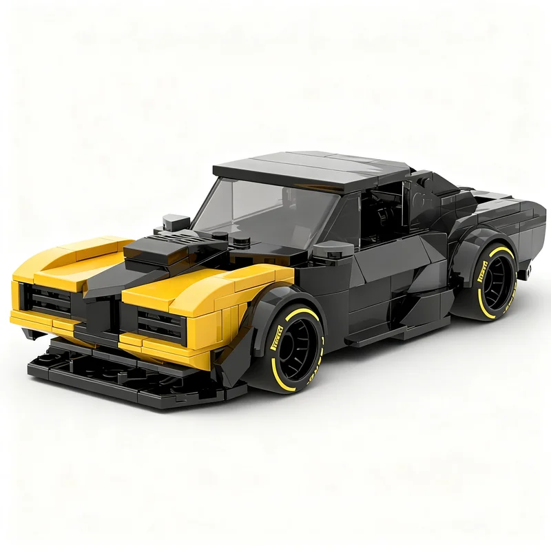 354pcs MOC City Champions Pontiac GTO Wide Body Model Building Blocks Christmas Gift Construction Toy DIY Assemble Craft Brick