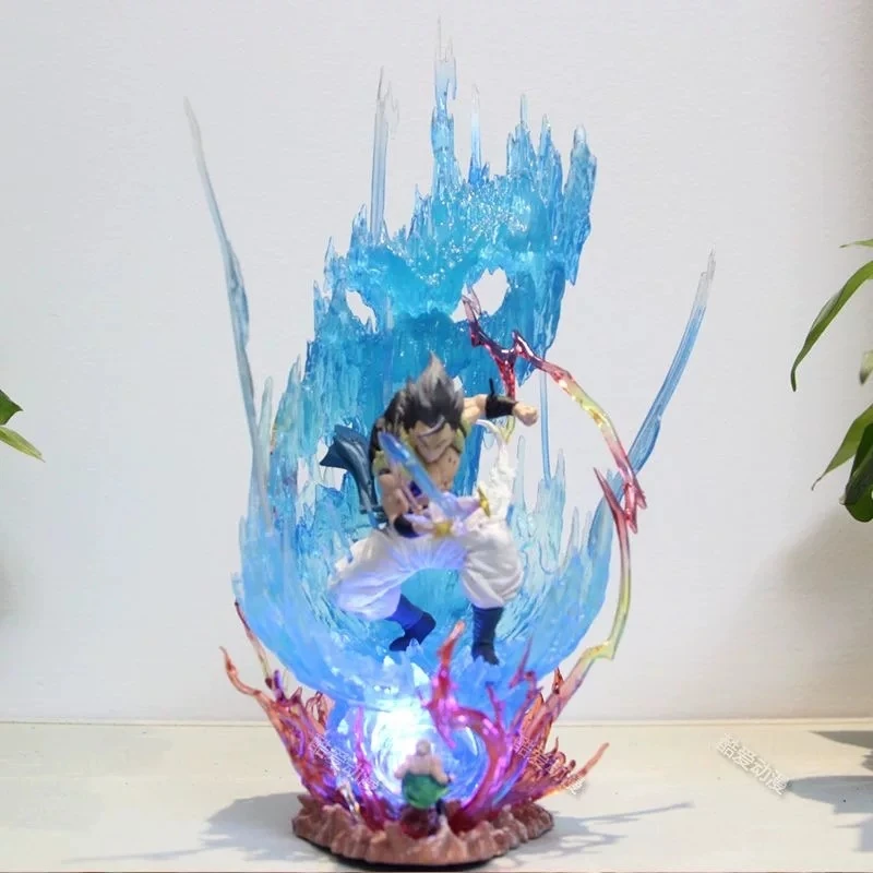 

Ls Dragon Ball Super Saiyan Gogeta Interchangeable Head Led Light Up Anime Figure Statue Collectible Desktop Ornament For Adult