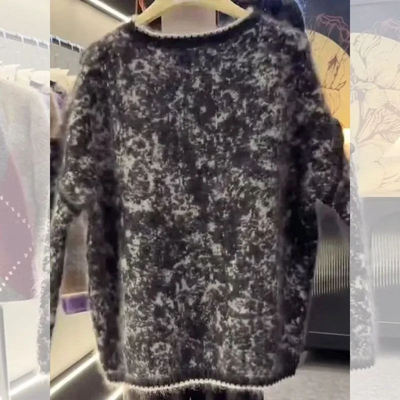 European High-end Light Luxury Exquisite Plate-size Top for Women's Autumn and Winter Fashion New Thickened Soft Pull-up Sweater