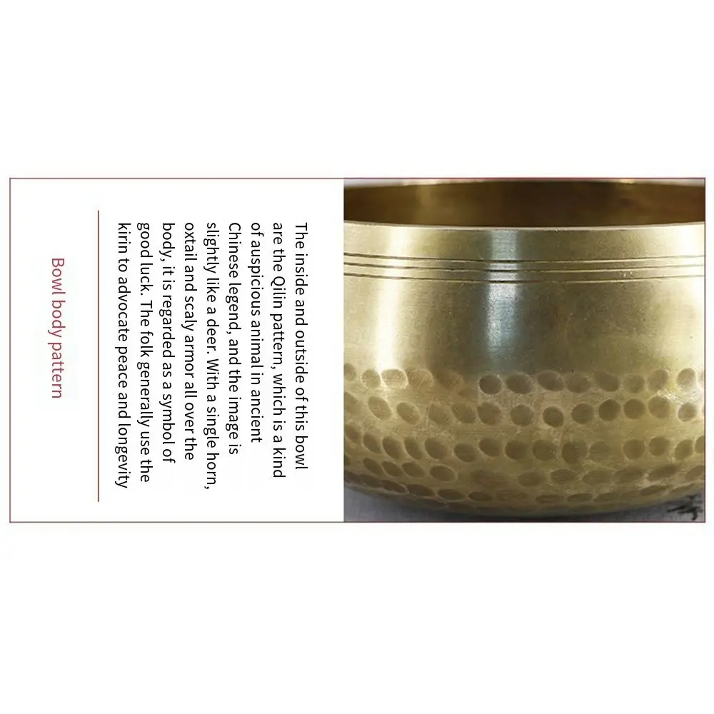 Nepal Tibetan Singing Bowl Set Multi-size Soft Cushion Meditation Chanting Bowl Wooden Striker Healing Metal Sound Bowl