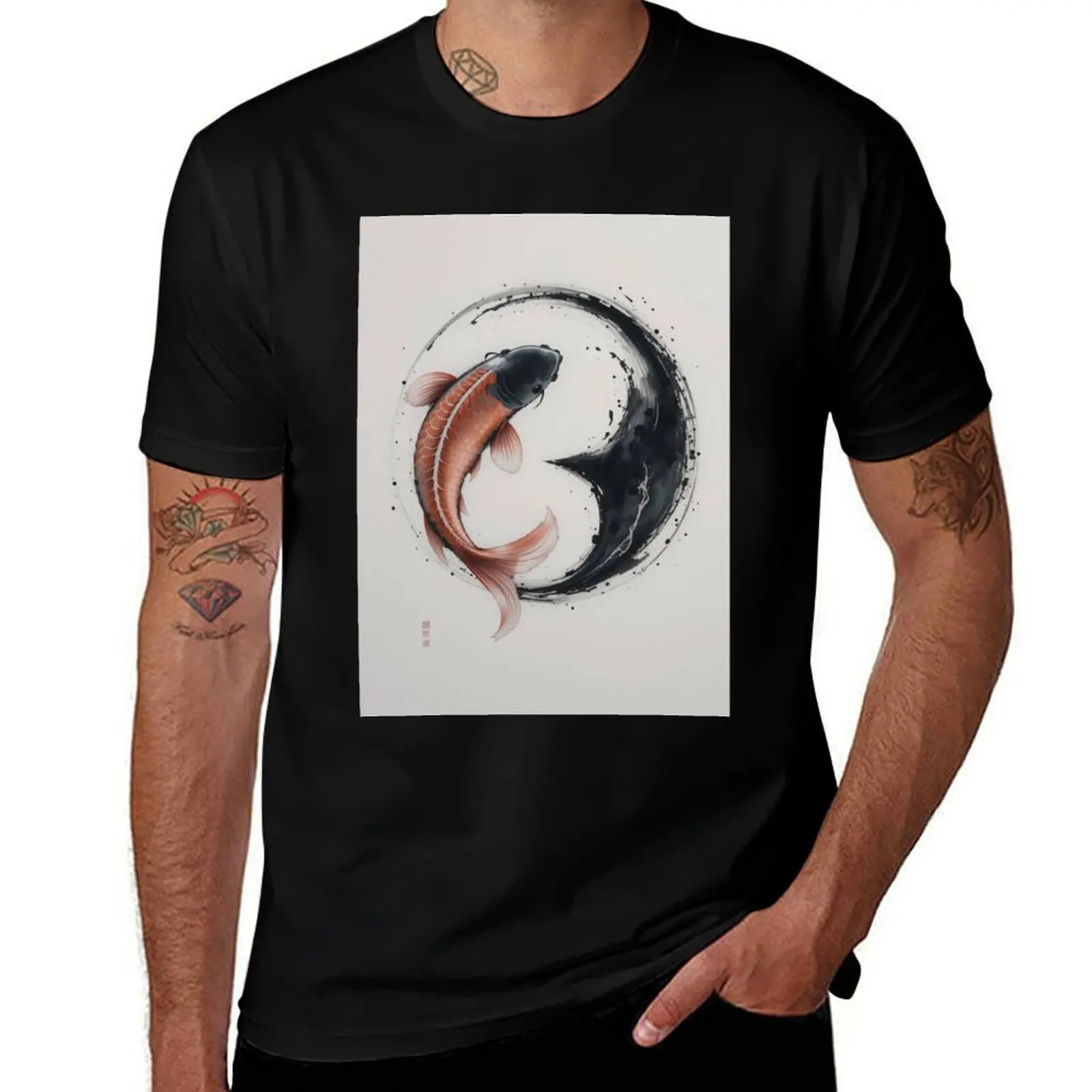 

Fish Surrounded by Dark Ink Mysterious Aquatic Art, Minimalist Fish Illustration, Ink Fluid Design, Dark Aesthetic Marin T-Shirt