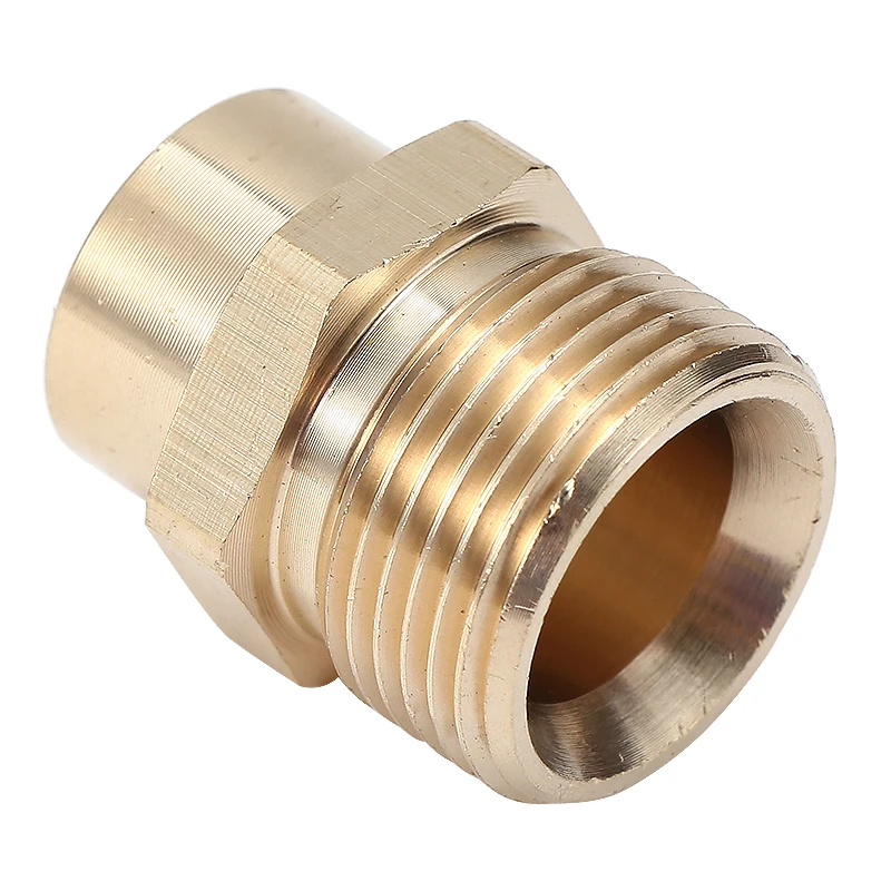 Brass Internal External Thread Coupler 1/4 F - M22 for High Pressure Water Tools and Professional Cleaning Devices