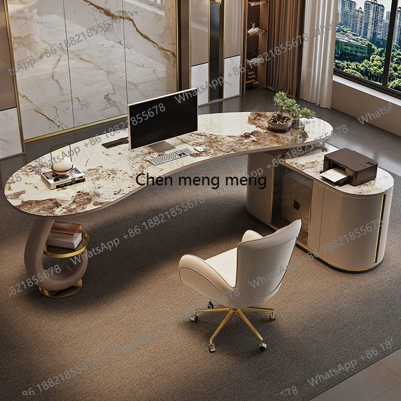 

Офисные столы и рабочие станции Light Luxury Rock Board, простые современные столы для руководителей, компьютерные столы, столы для учебных комнат, офисная мебель