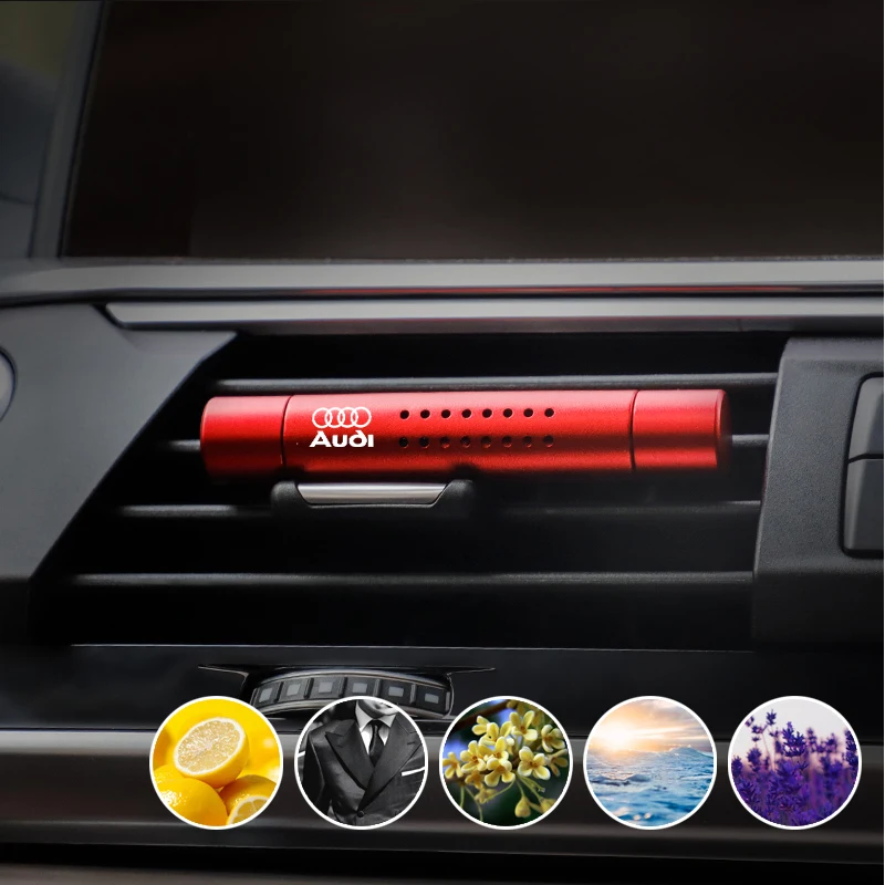 Car Air Outlet Perfume Clip Lasting Aromatherapy Interior Accessories For Audi Sline A1 A3 A4 A5 A6 A7 A8 B8 B9 B6 C6 Q2 Q3 Q5