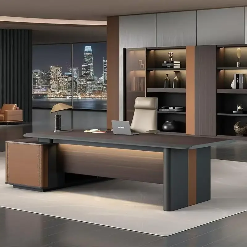 

2025 Самый продаваемый современный компьютерный стол MFC Executive, современный офисный стол L-образной формы, наборы офисной мебели для руководителей