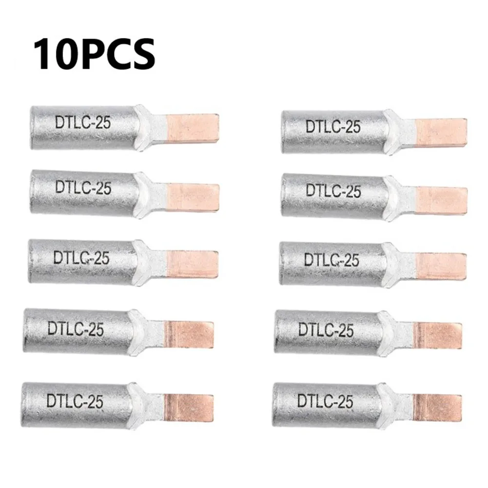 10pcs 10-25mm2 DTLC Wire Terminal Cable Lugs Wiring Connector For Circuit Breaker Copper Cable Connector For Electric Meter Box