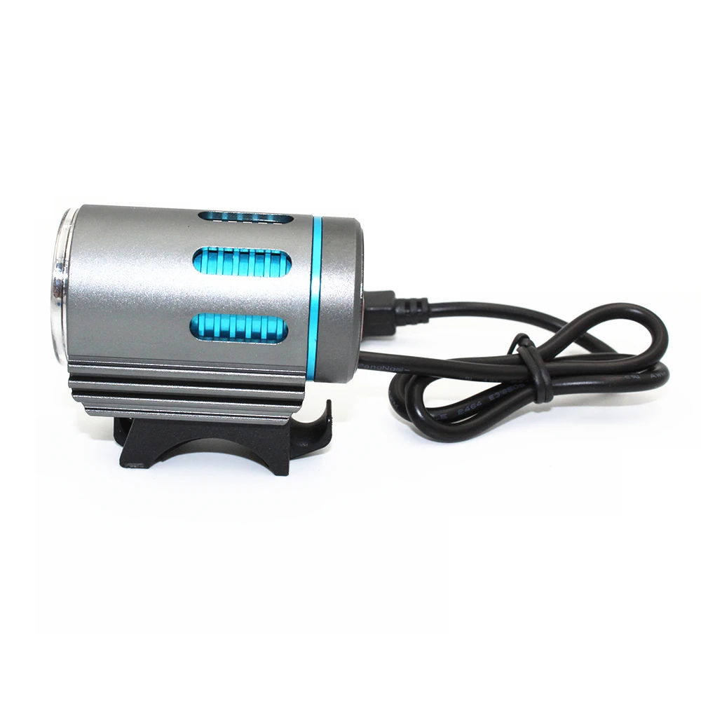 Faro delantero para bicicleta, luz LED con puerto USB, carga de 6-8,4V, 1x XM-L2, 1200LM