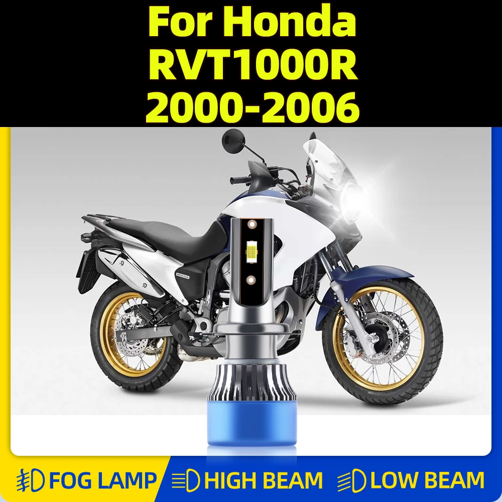 60W 10000LM H7 Motorcycle LED Headlight 12V Moto Front Light Bulb 6000K For Honda RVT1000R 2000 2001 2002 2003 2004 2005 2006