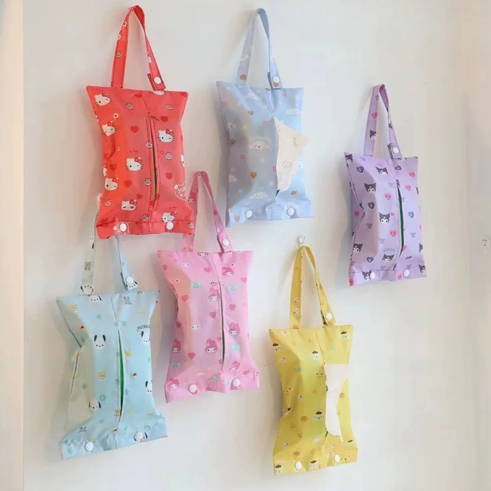 

Hello Kitty Tissue Bag Cute Cartoon Waterproof Hanging Type Tissue Bag New Fashion Delicate Personality Toilet Tissue Box Gifts