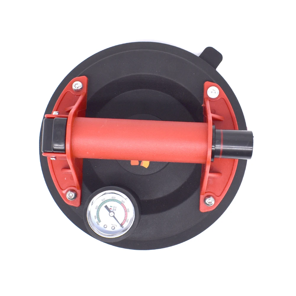 8 Inch Heavy Duty Vacuum Suction Cup With Pressure Gauge For Glass Adsorption Tile Lifting