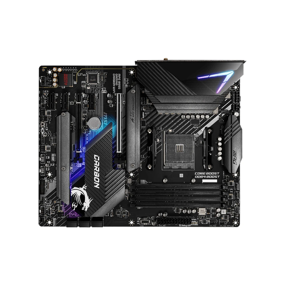 Imagem -04 - Placa-mãe para Jogos Msi-mpg B550 Amd Ryzen 5000 Placa-mãe Am4 Ddr4 Pcie 5.0 Sata gb s M.2 Usb 3.2 Gen ax Wi-fi Placa-mãe