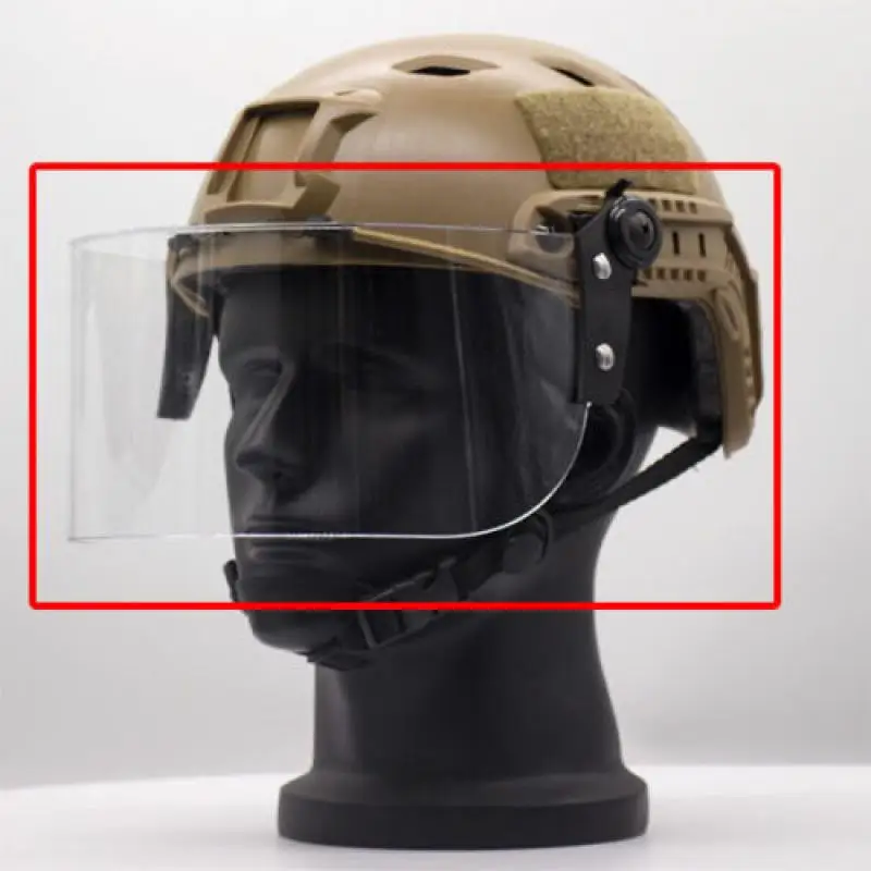 Tactical Transparent Windproof Lens Riot Mask Guide Helmet Fast Helmet Dedicated Tactical Airsoft Accesories Paintball