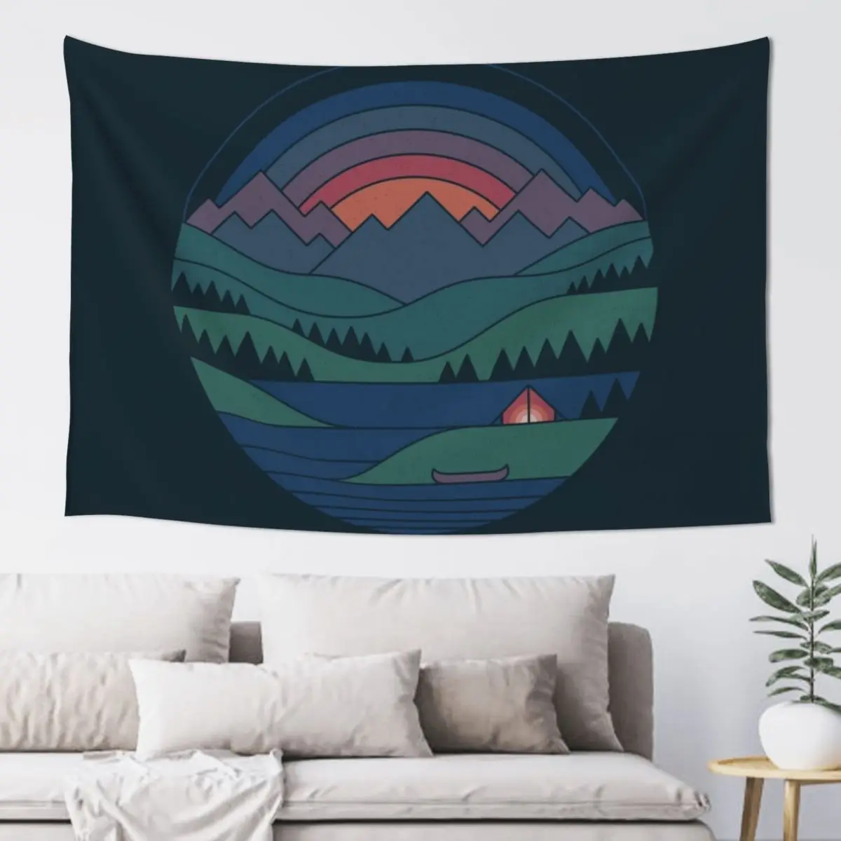 

The Lake at Twilight Tapestry Wall Hangings Decoration Decorative Wall Wall Decor Tapestry
