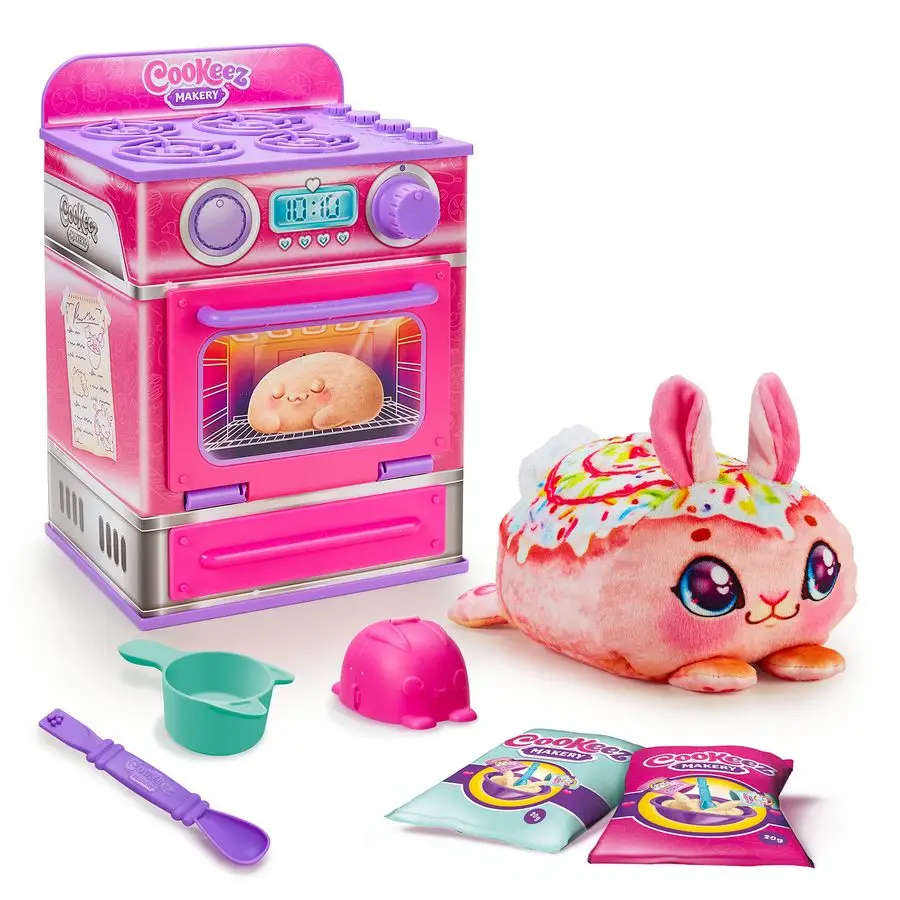 

Интерактивный игровой набор для выпечки и раскрытия секретов Makery Cinnamon Treatz Oven с плюшевым собачонком с ароматом корицы и фигуркой кошки из фондана