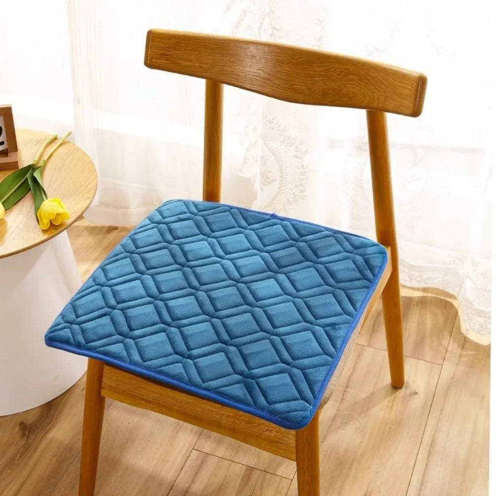 Soft Winter Thick Lamb Velvet Seat Cushion Anti-Slip 40cm Office Chair Pad Student Chair Cushion Square Car Seat Pad
