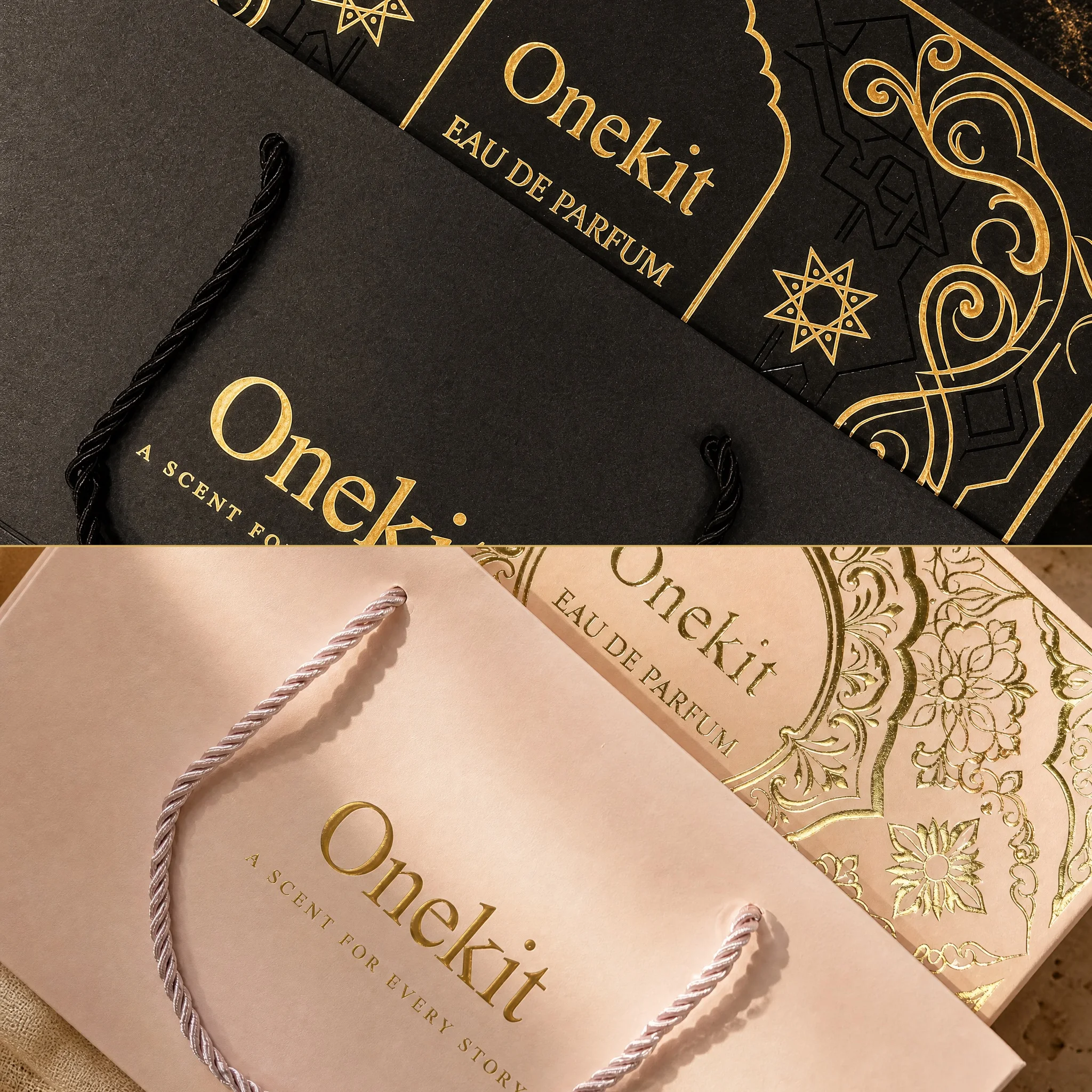 Onekit 16-Piece Perfume Gift Set for Him & Her, Long Lasting 8x20ml EDP & 8x5ml Sprays, Woody Men's Cologne & Vanilla Scent Kit, Perfect Birthday, Holiday, Father's Day & Mother's Day Gift for Couple
