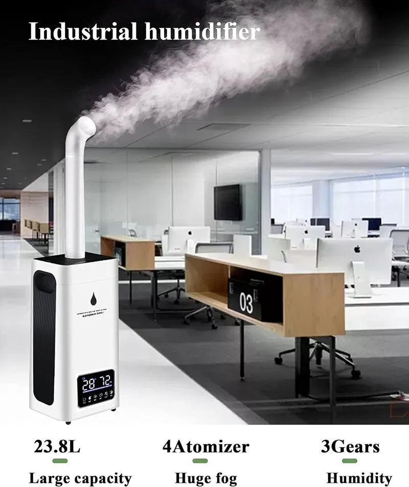 23.8L Industrial 110V- 240V Humidifier Ultrasonic Large Vegetable Fresh-Keeping And Humidifying Sprayer Flavoring Commercial