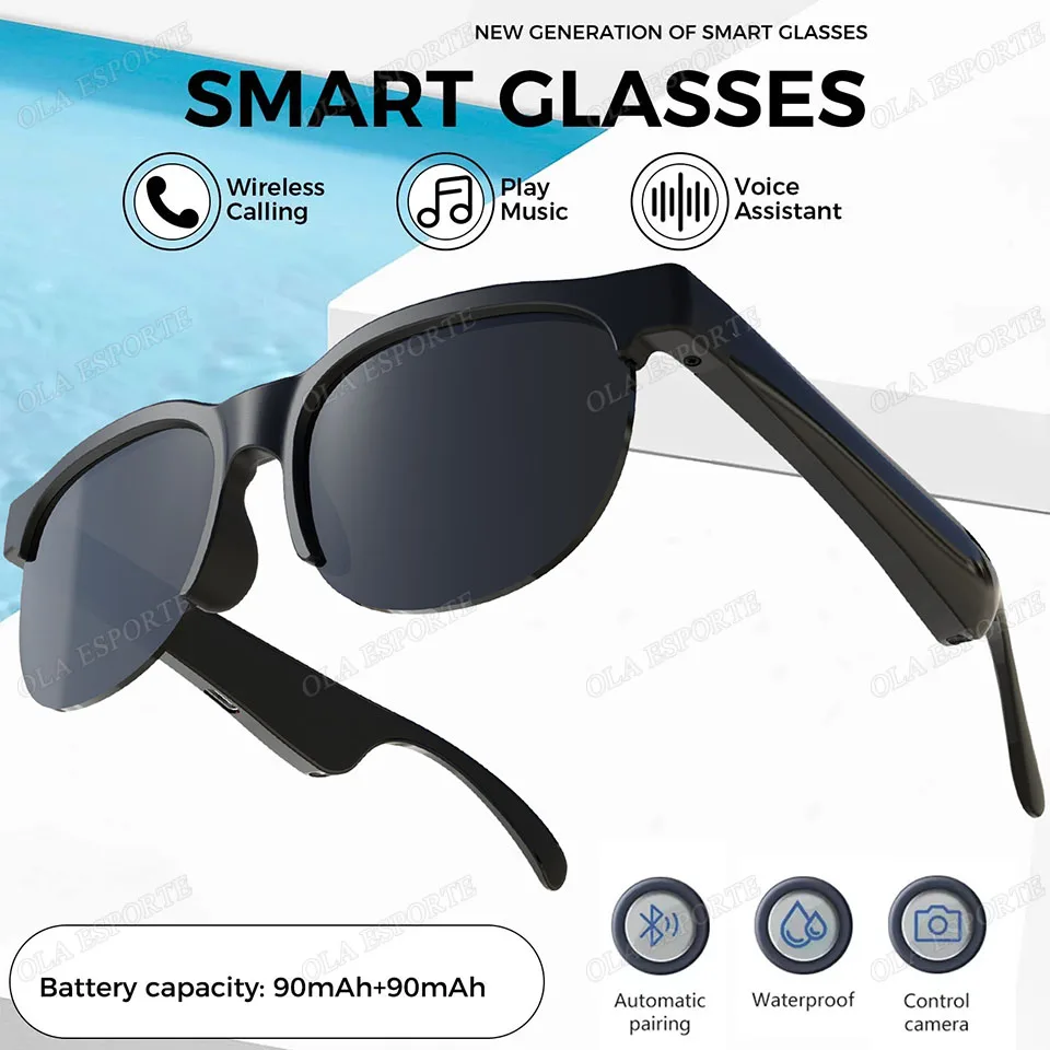 

New Smart Glasses Translation Earphone BT Wireless Call Sunglasses Multi-function Outdoor Sports Stereo Headphones Smartglasses