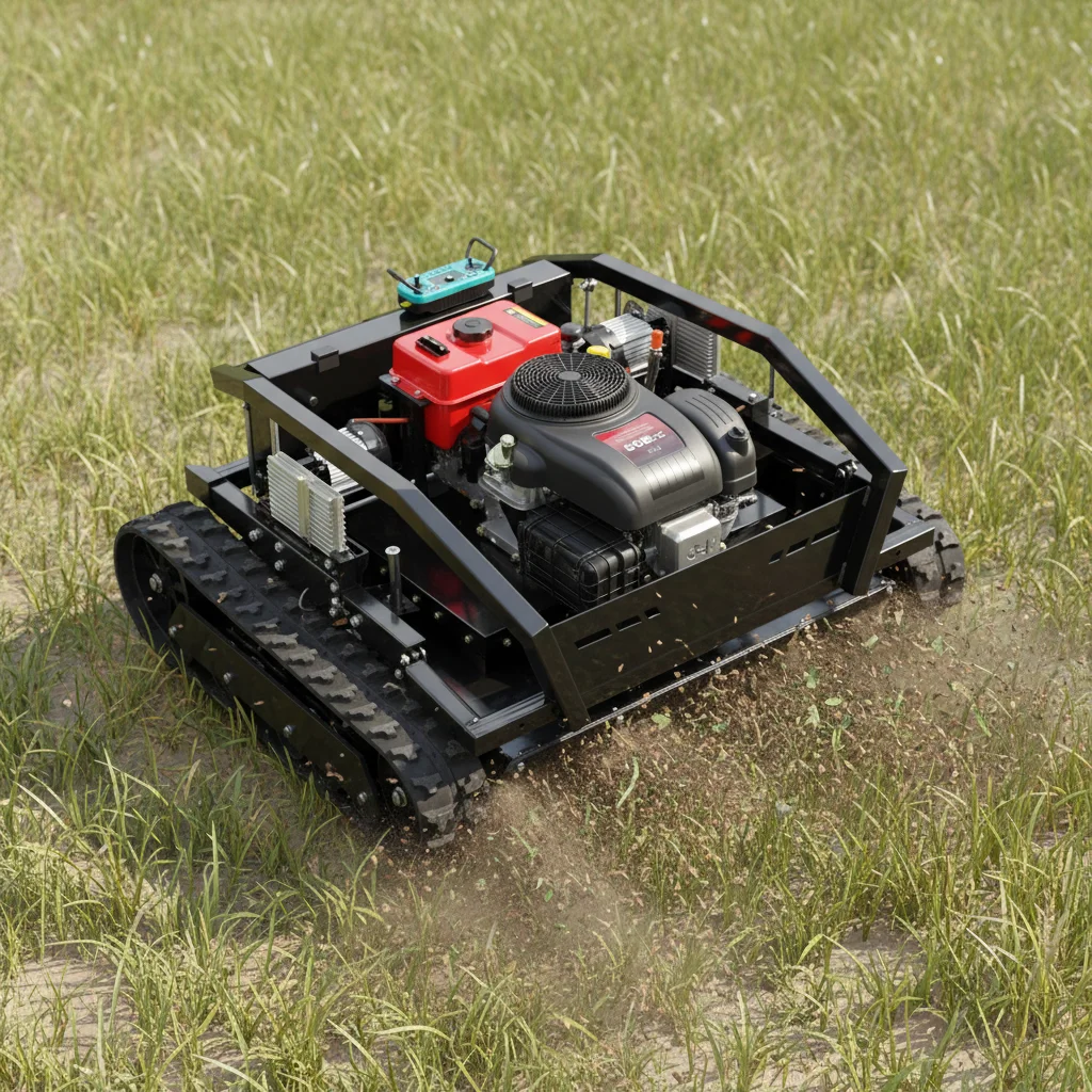 All Terrain Remote Control Tracked Crawler Mower Slope Lawn Mower Grass Cutter Garden Farm Equipment